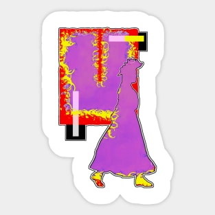 Stroll In Purple Pink Sticker